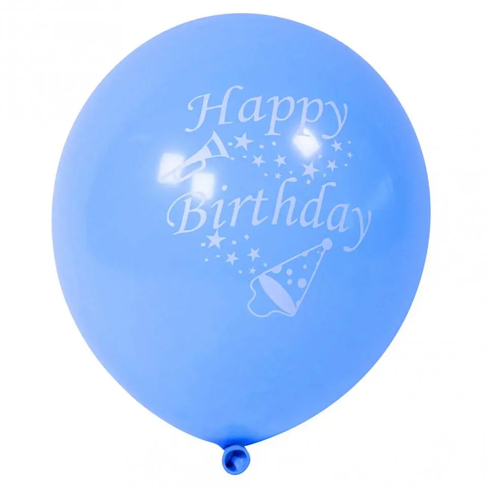 10PK 12" 'Happy Birthday' Balloons