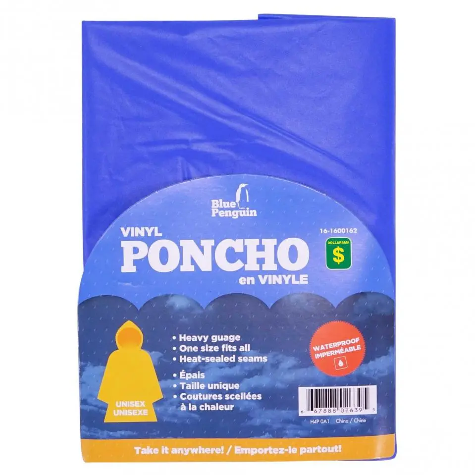 Vinyl Poncho (Assorted Colours)