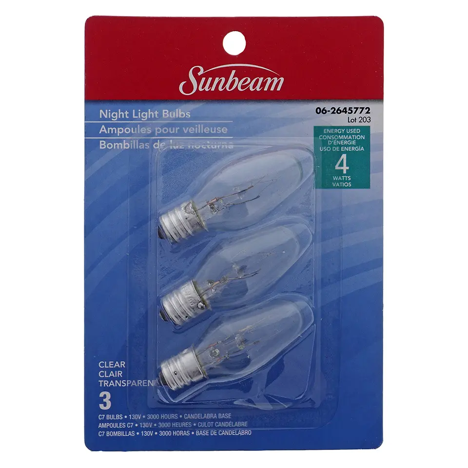 Clear Nightlight Bulbs 3PK