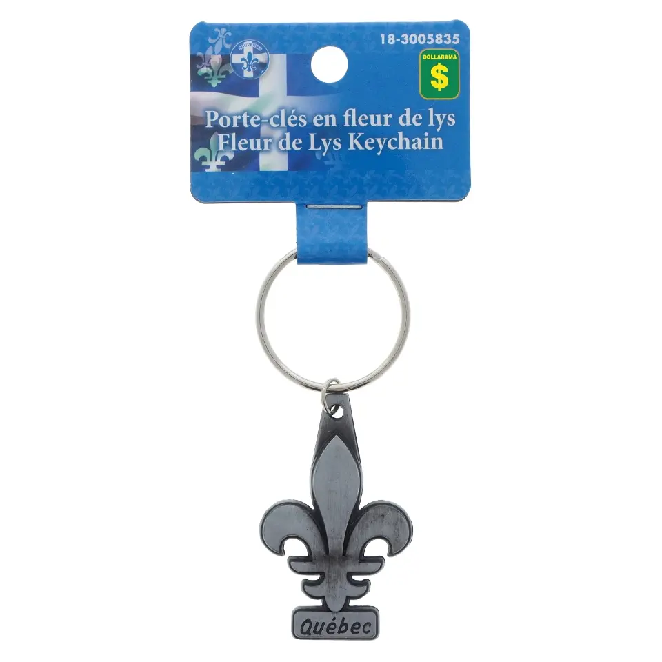 Quebec Fleur de Lys Keychain