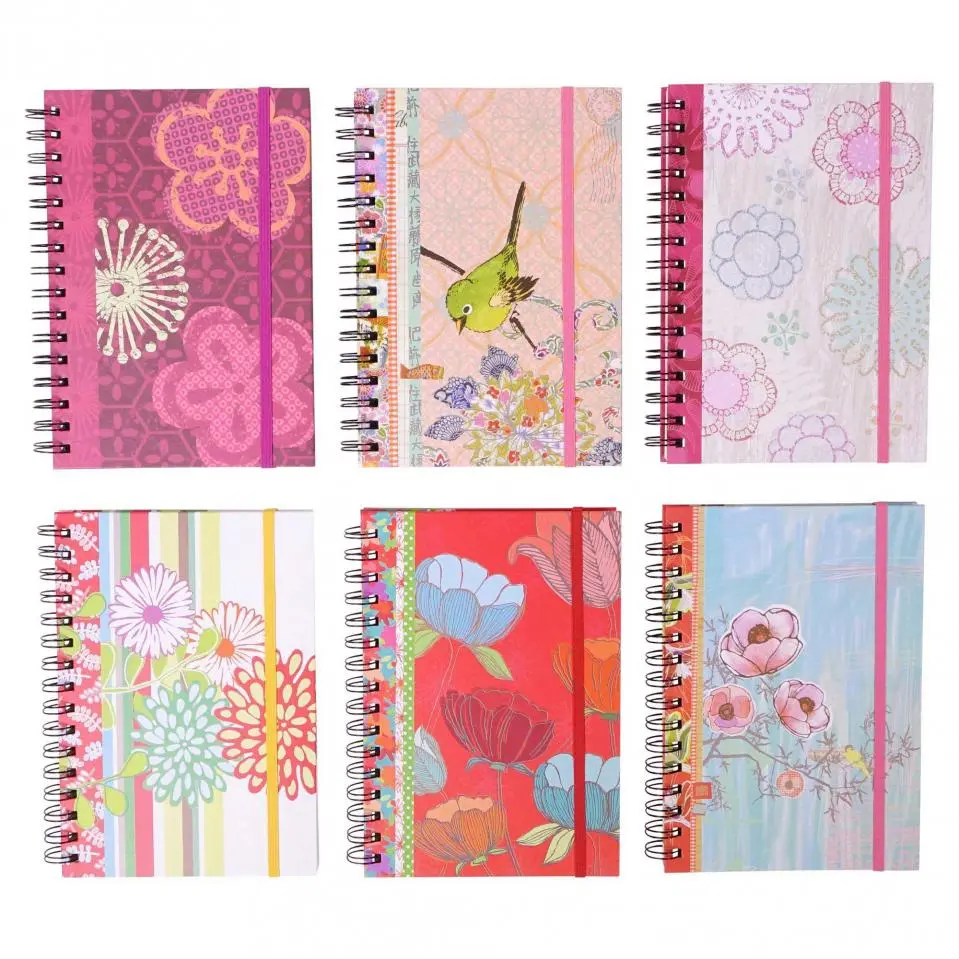 Spiral Notebook with elastic (Assorted Styles)