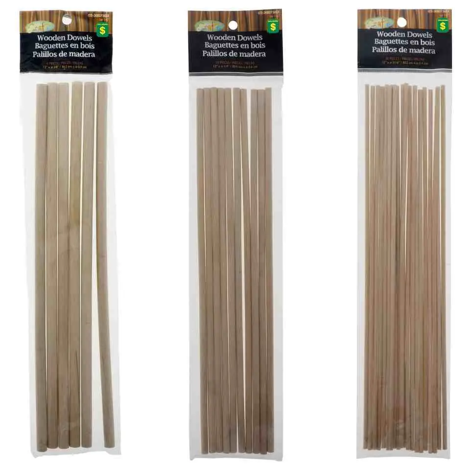 Wooden Dowels (Assorted Sizes)