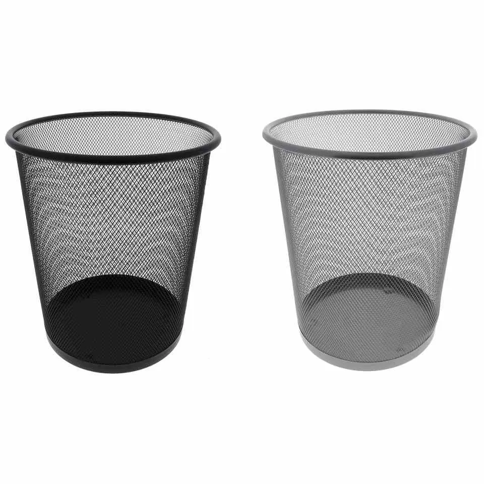 Metal Mesh Trash Bin (Assorted Colours)