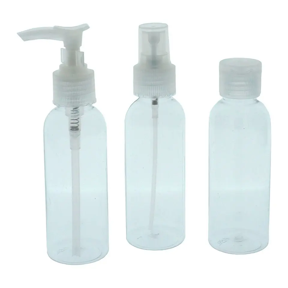 3 Travel Bottles (Assorted Colours)