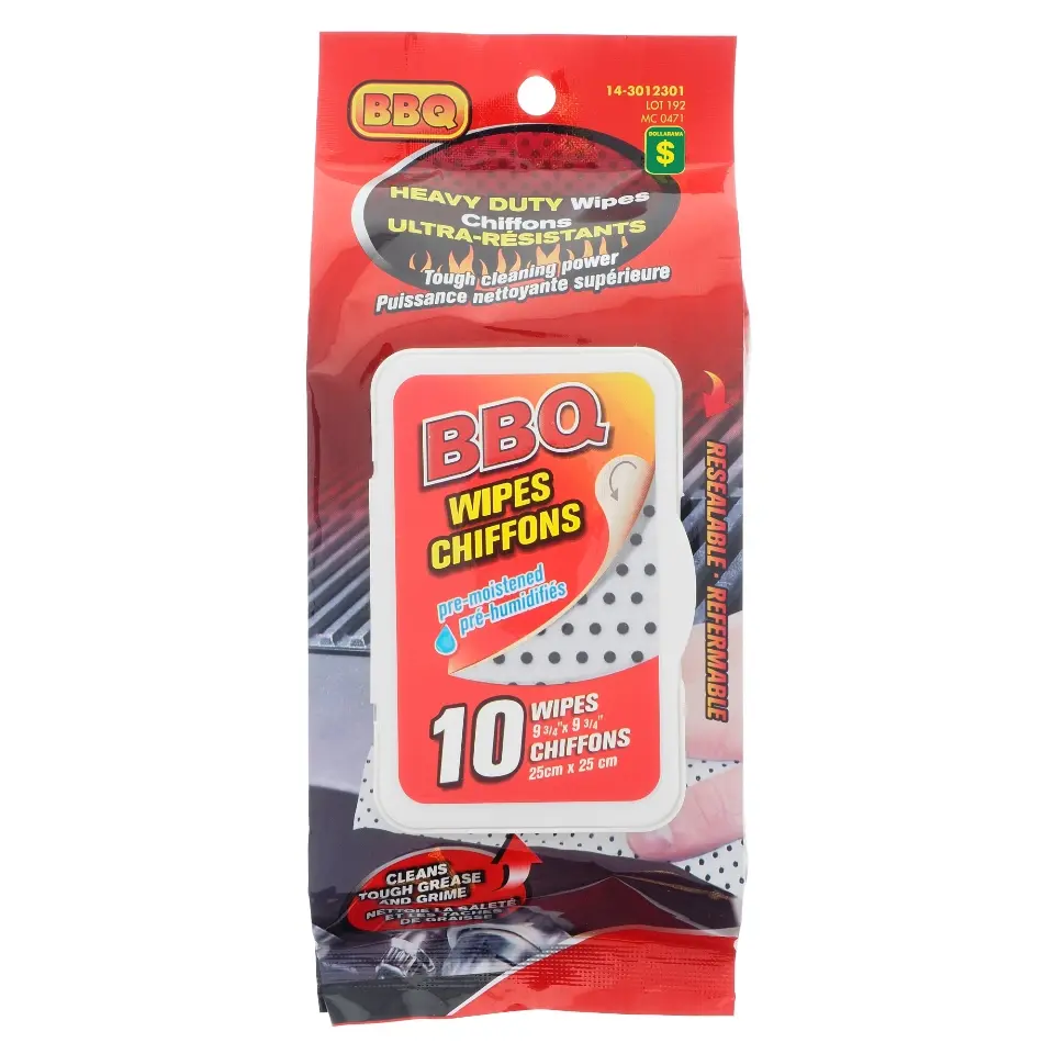 10pc Heavy Duty BBQ Wipes