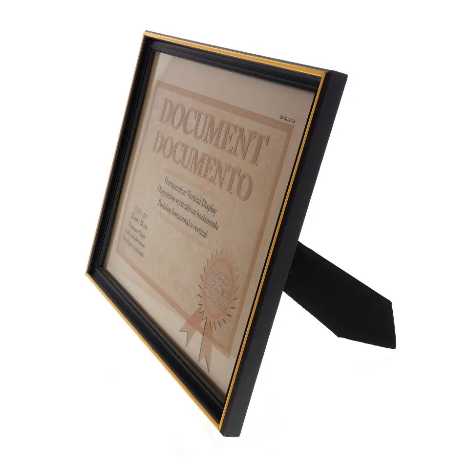 8.5"x11" Document Frame with Metallic Trim