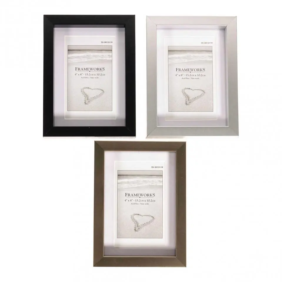 4''x6'' Plastic Photo Frame with Matting