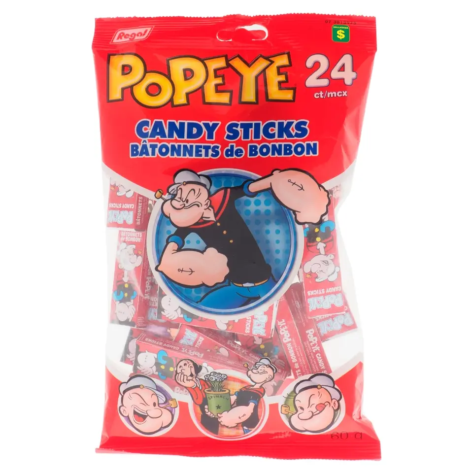 24Pk Popeye Candy Stix