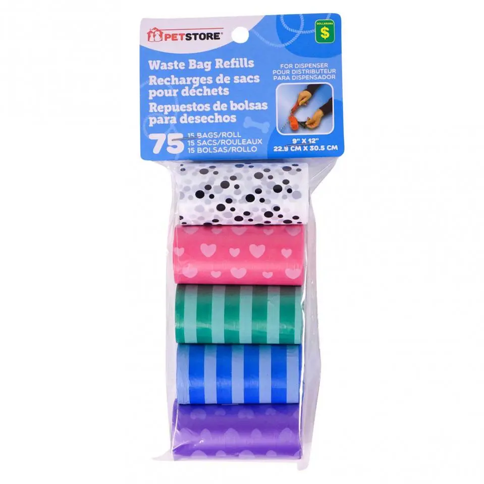 Waste Bag Refills 75PK (Assorted Colours)