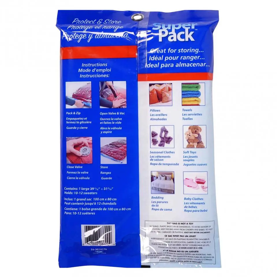 Sac de rangement sous vide très grand format - Caisse de 24 | Dollarama