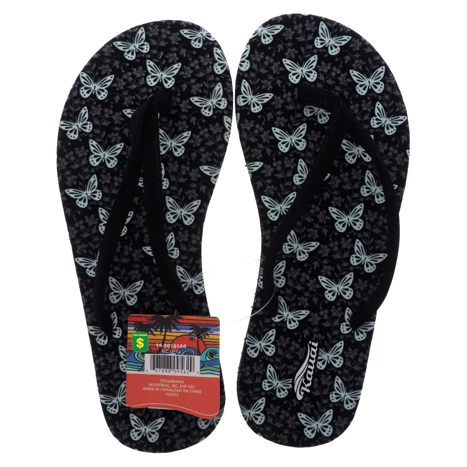 Ladies Printed "Nubuck Style" Flip Flop