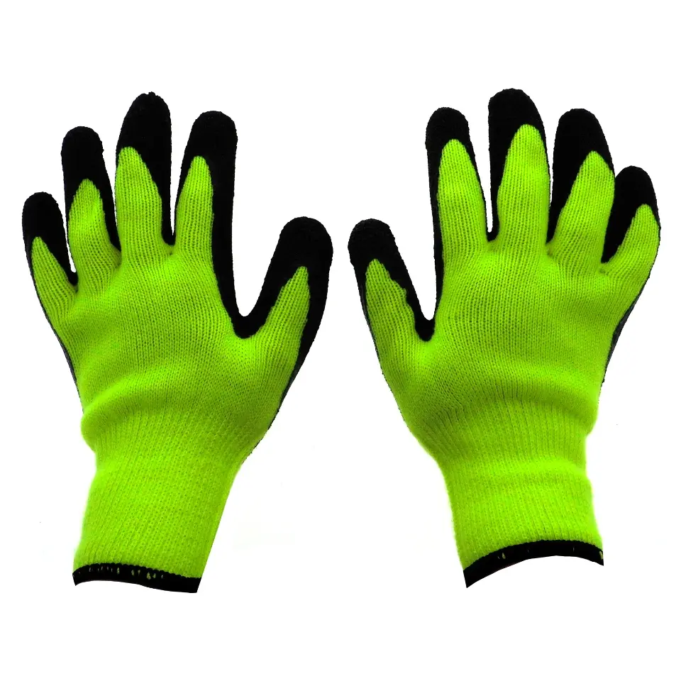 High Visibility Latex Coated Work Gloves