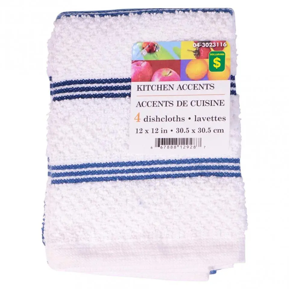 Cotton Terry Dishcloths (Assorted Colours)