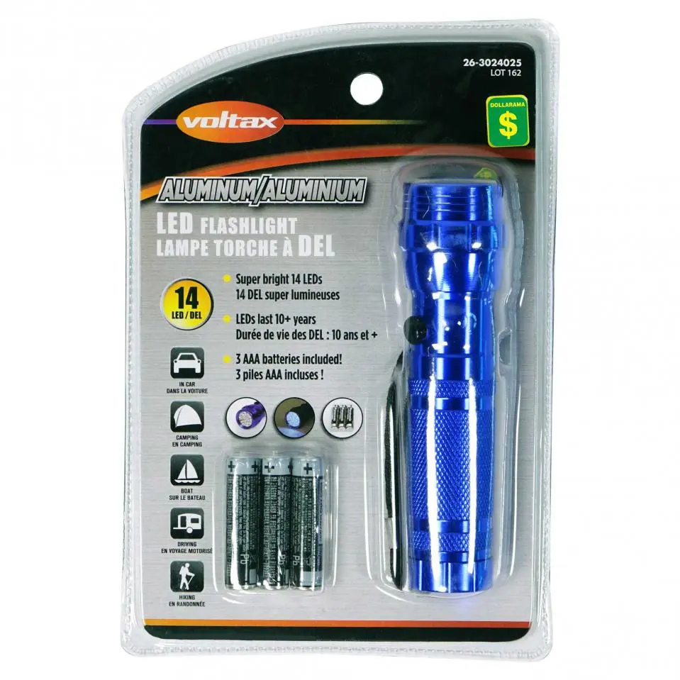 Aluminum LED Flashlight (Assorted Colours)