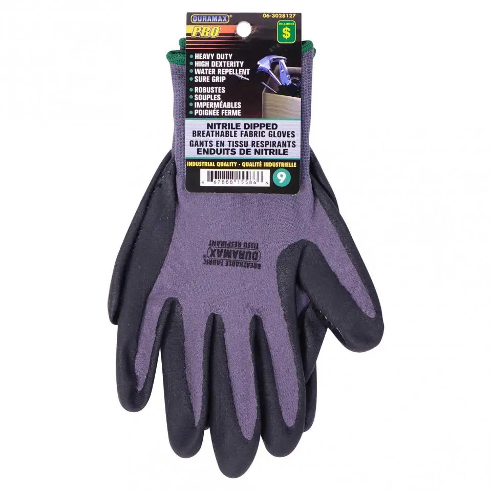 Nitrile Dipped Breathable Fabric Gloves