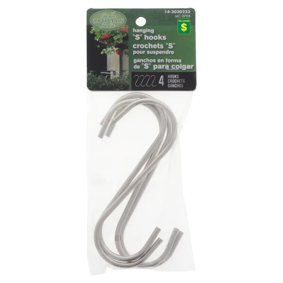 4Pc Garden "S" Hooks