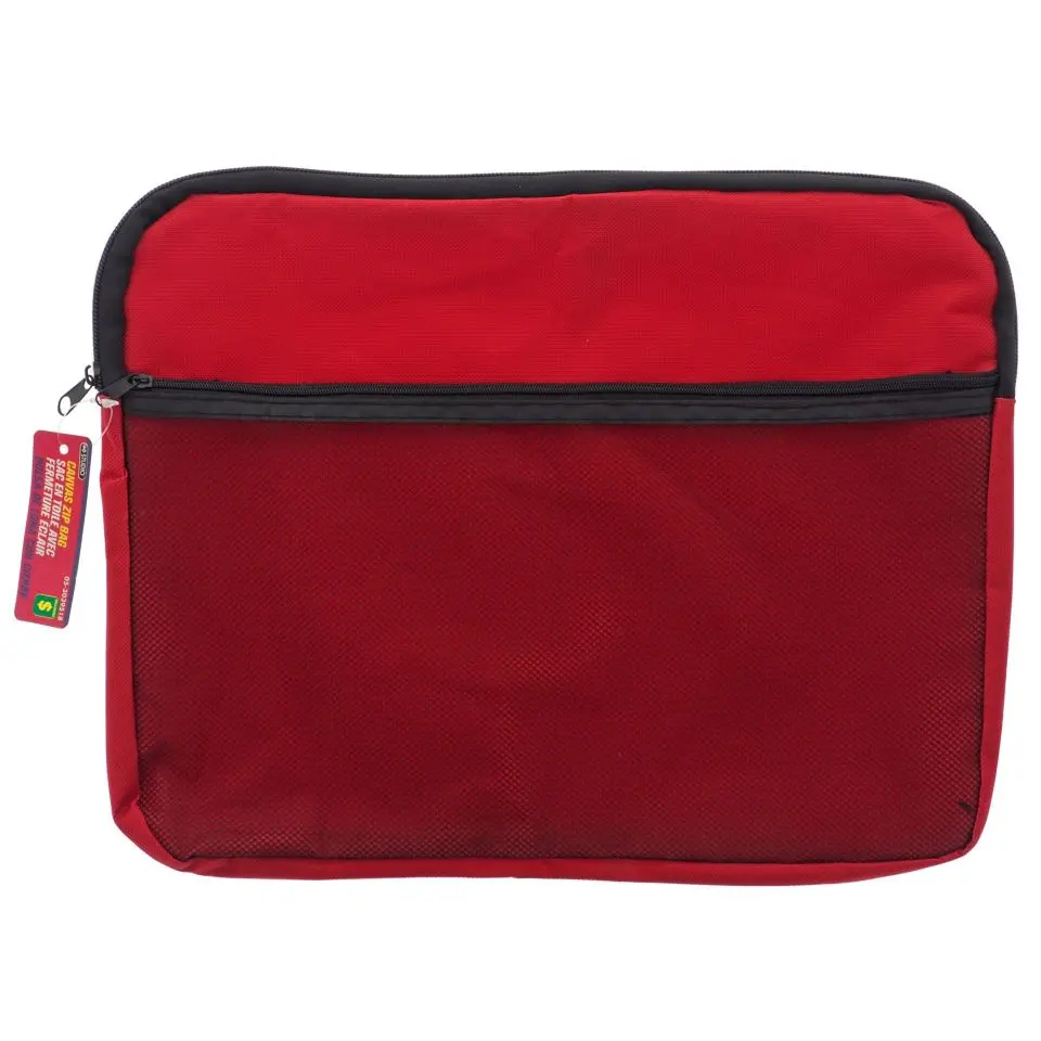 Canvas Zip File Bag - Case of 12 | Dollarama