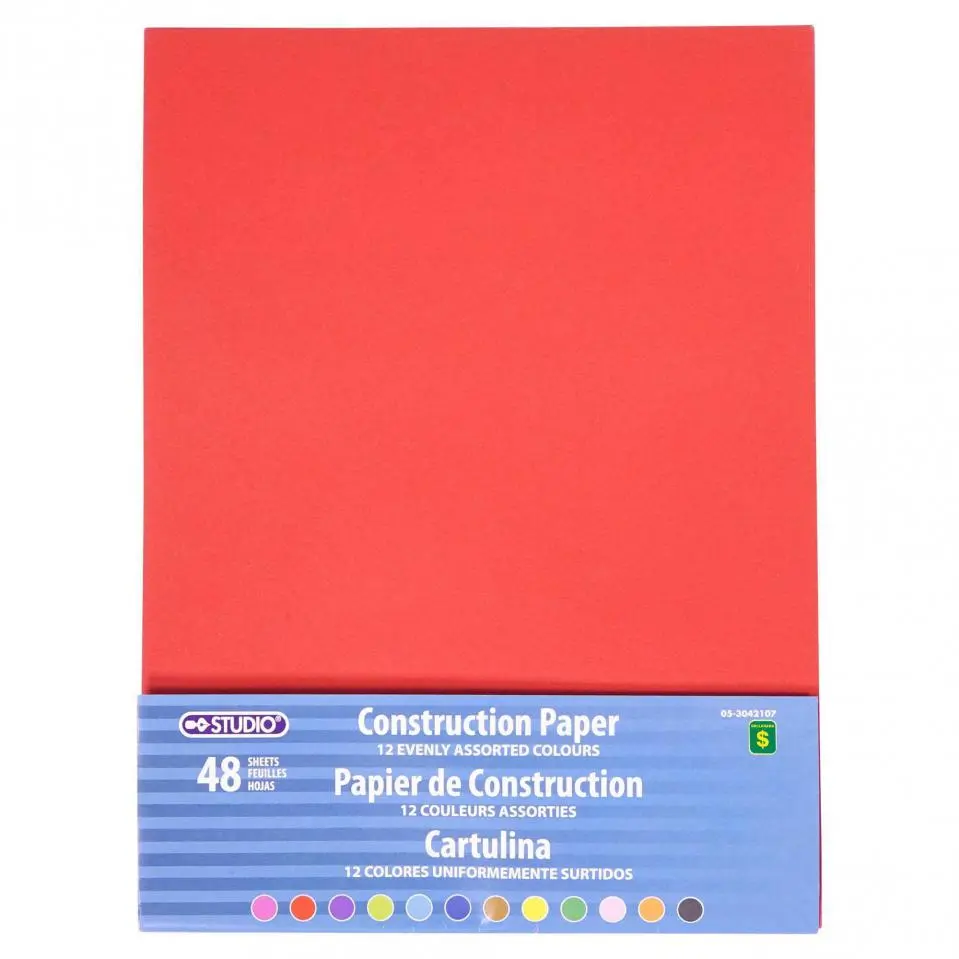 48 Sheets Construction Paper (Assorted Colors)