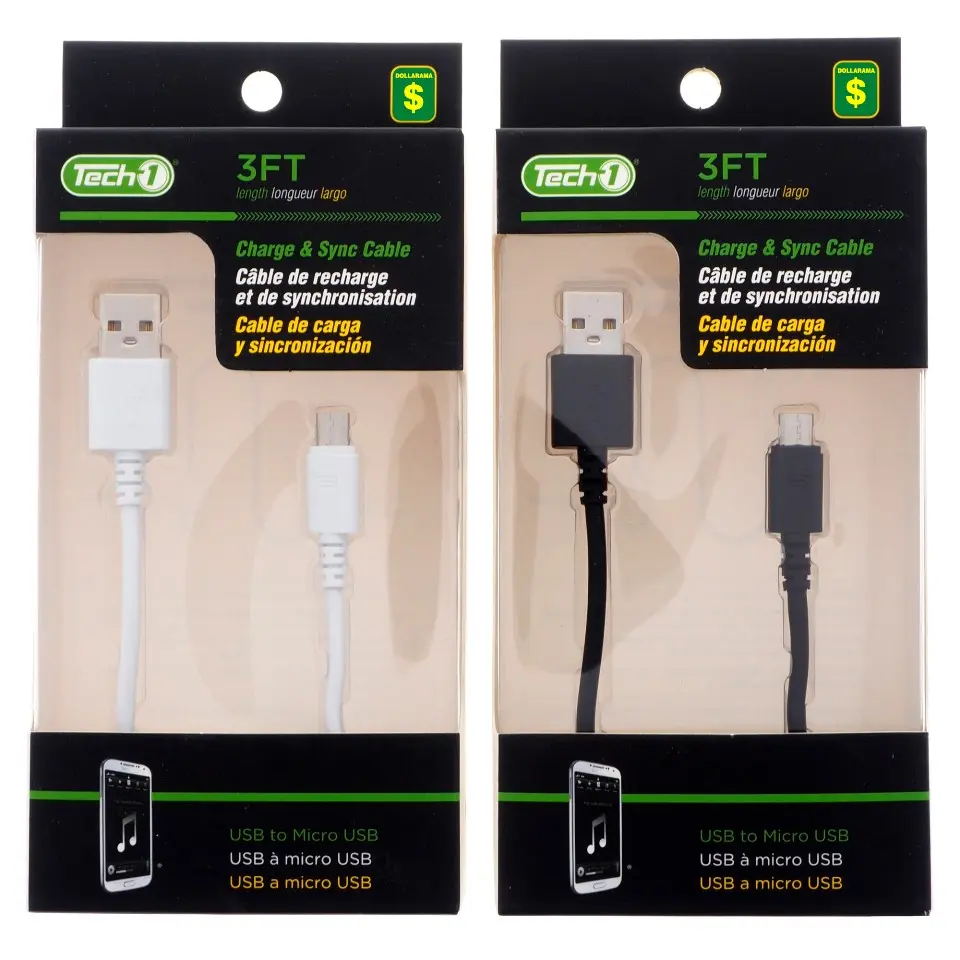 3' Charge and Sync USB to Micro USB Cable