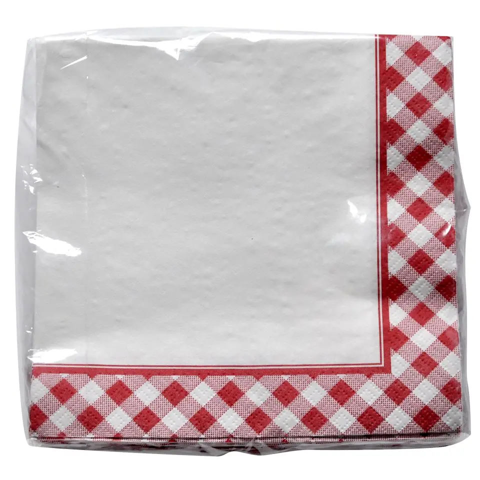 2 Ply Gingham Lunch Napkins 48pc