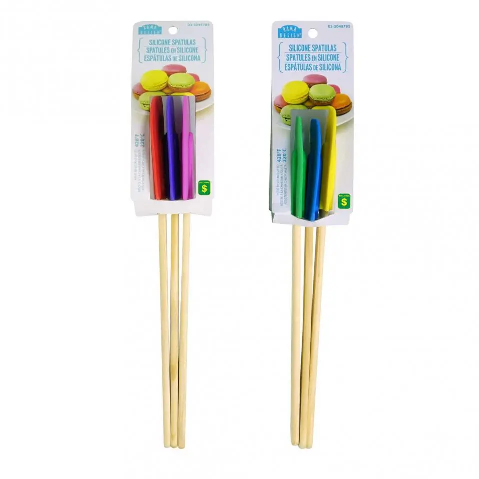 Silicone Spatulas 3PK (Assorted Colours)