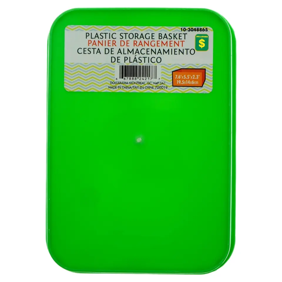 Petit panier en plastique tressé - Caisse de 24 | Dollarama
