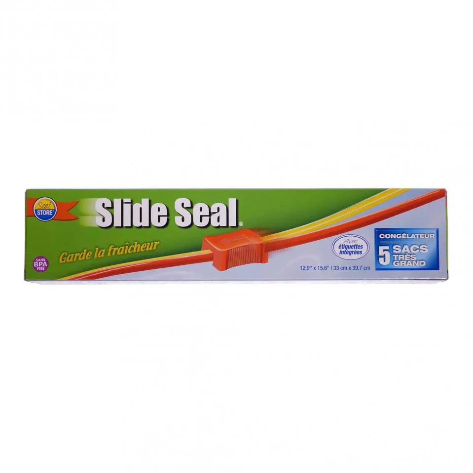 Slide Seal Freezer Bags Extra Large Size 5PK