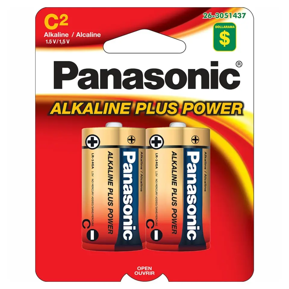 2x C Alkaline Batteries