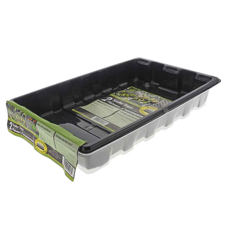 2pk Plastic Seeder Trays with cover