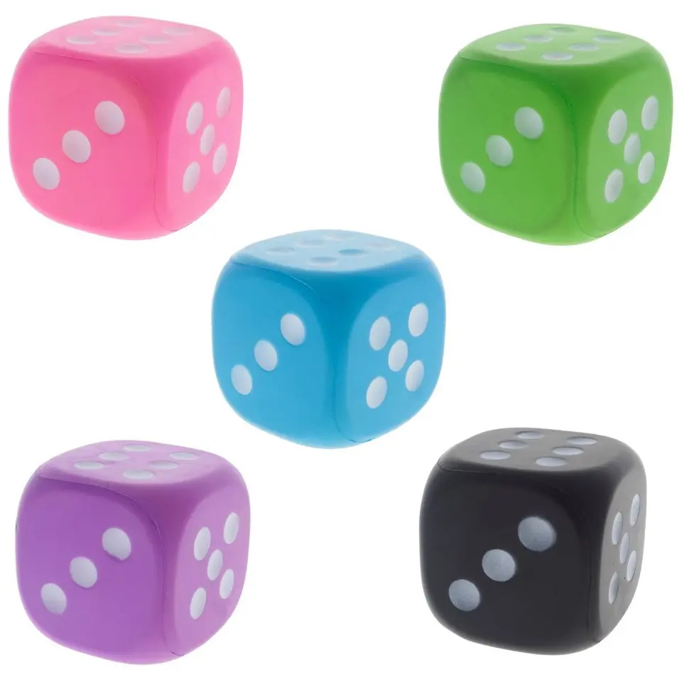 Dé en mousse (Couleurs assorties) - Caisse de 12 | Dollarama