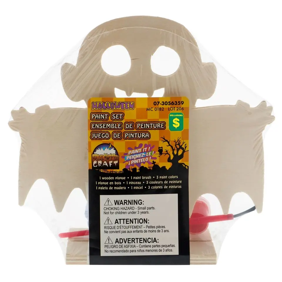 Natural Wood Craft Plaque Paint Set for Halloween