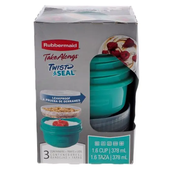 Snack Containers 3PK (Assorted Colours) - Case of 4 | Dollarama