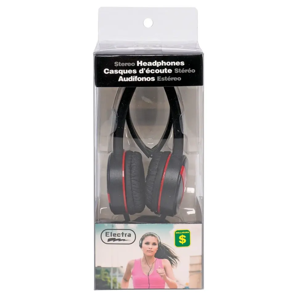 Casque d'écoute stéréo pliable - Caisse de 12 | Dollarama