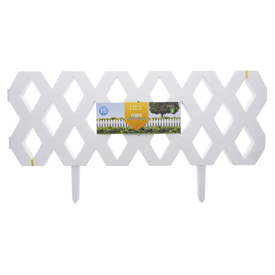 2Pcs Checkered Plastic Garden Fence