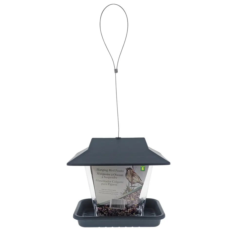 Plastic Bird Feeder With Wire Hanger