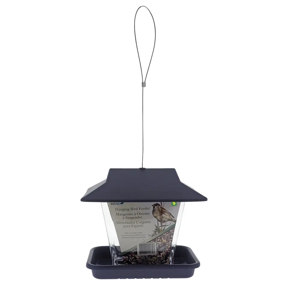 Plastic Bird Feeder With Wire Hanger