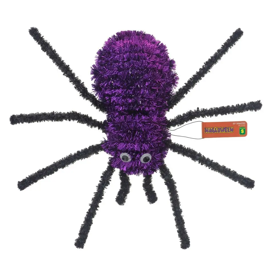 Tinsel Wired Halloween Spider