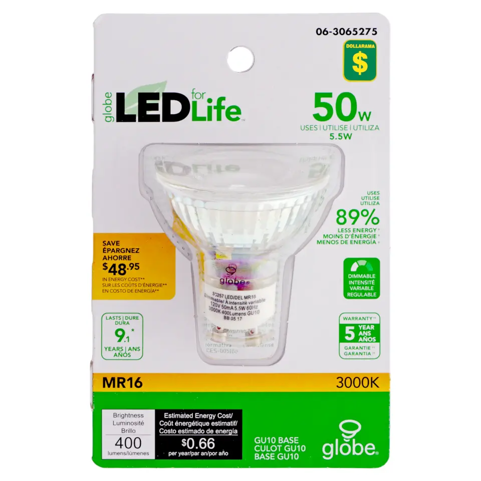 MR16 50W LED 3000K Light bulb