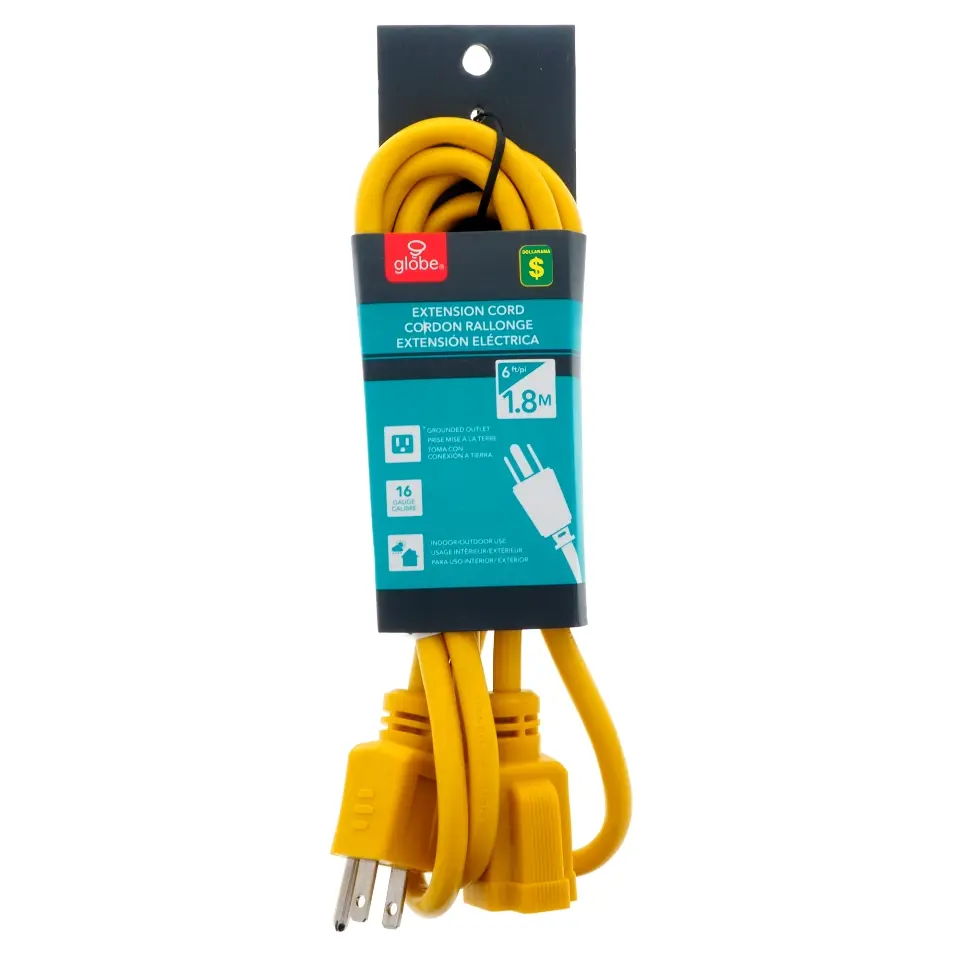 Extension Cord (Assorted Colours) - Case of 20 | Dollarama