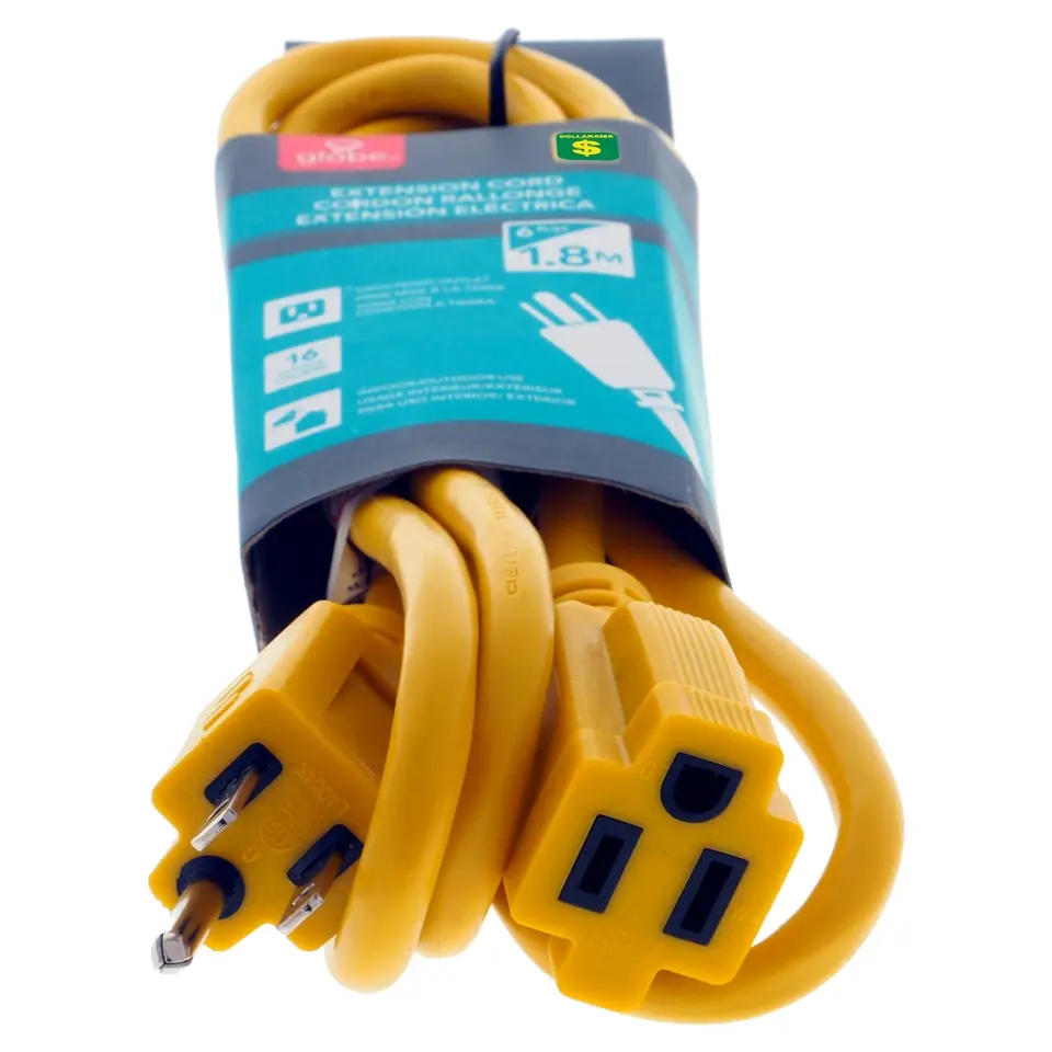 Extension Cord (Assorted Colours) - Case of 20 | Dollarama