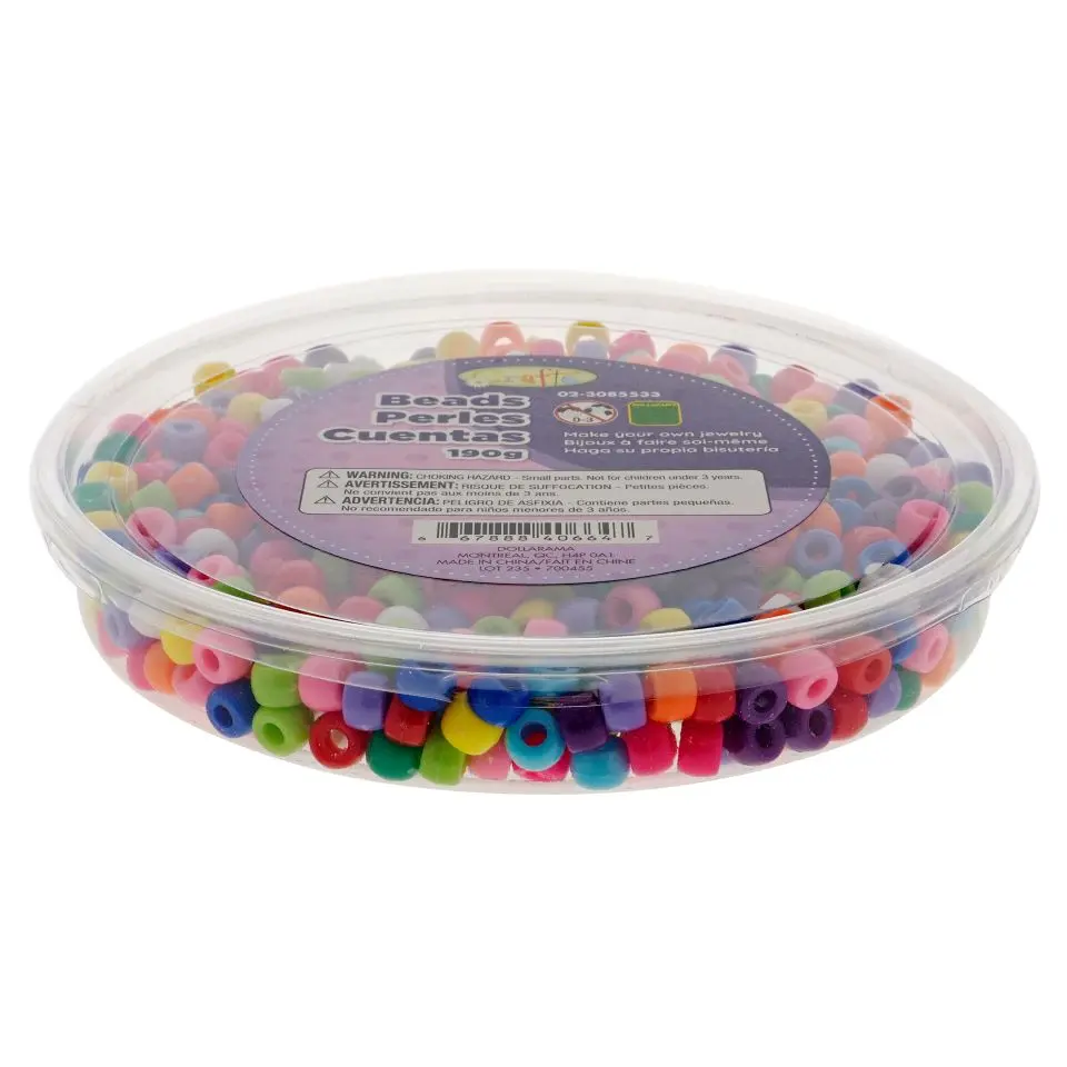 Assorted Craft Plastic Beads 190 g