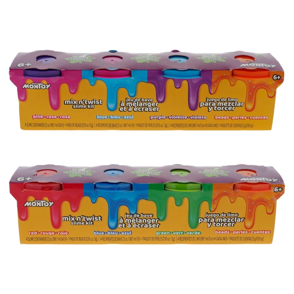 3pk Slime Tub and 1pk Mixer Tub - Case of 12 | Dollarama